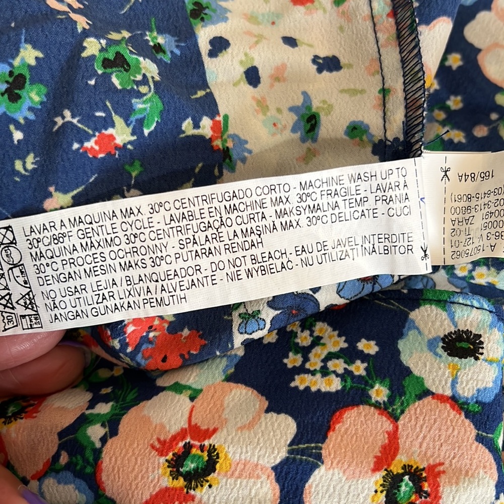 Zara Basic Collection Floral Patchwork Cold Shoul… - image 6